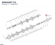SPROCKET T15 449A0451A diagram position