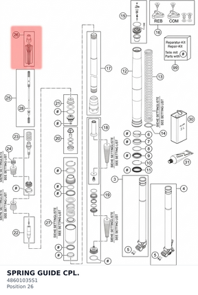 Diagram preview: SPRING GUIDE CPL. (48601035S1)