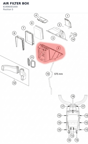 Diagram preview: AIR FILTER BOX (61906001000)