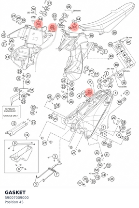 Diagram preview: GASKET (59007009000)