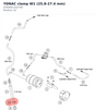 Diagram preview: YDNAC clamp W1 (25.8-27.4 mm) (0340001202700)