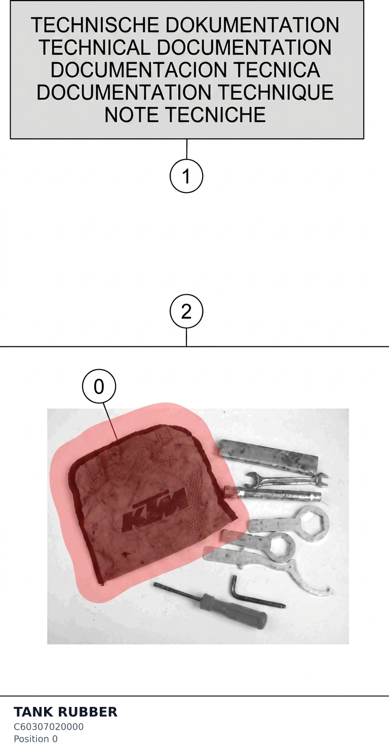 Diagram preview: TANK RUBBER (C60307020000)
