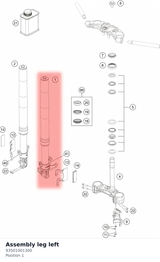 Diagram preview: Assembly leg left (93501001300)