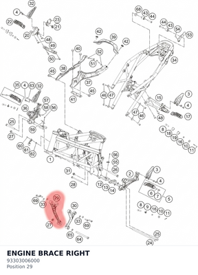 Diagram preview: ENGINE BRACE RIGHT (93303006000)