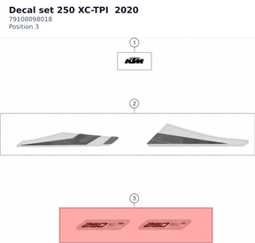 Diagram preview: Decal set 250 XC-TPI  2020 (79108098018)