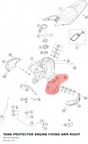 Diagram preview: TANK PROTECTOR ENGINE FIXING ARM RIGHT (A67507025045)