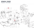 SPINDLE, TAPER 45110182A diagram position