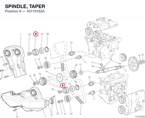 SPINDLE, TAPER 45110182A diagram position