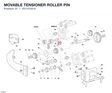 MOVABLE TENSIONER ROLLER PIN