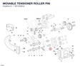 MOVABLE TENSIONER ROLLER PIN