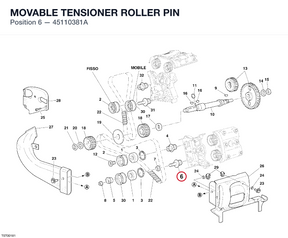 MOVABLE TENSIONER ROLLER PIN