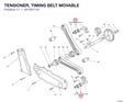 TENSIONER, TIMING BELT MOVABLE 45120171A diagram position