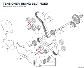 TENSIONER TIMING BELT FIXED 45120321B diagram position