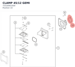 Diagram preview: CLAMP  45/12 GEMI (72530061000)