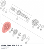 Diagram preview: IDLER GEAR 5TH G.   T 21 (77733005000)