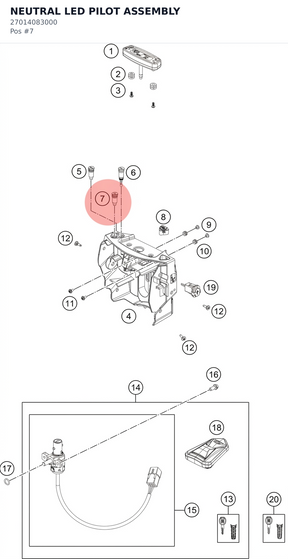 Diagram preview: NEUTRAL LED PILOT ASSEMBLY (27014083000)