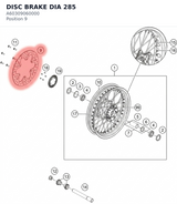 Diagram preview: DISC BRAKE DIA 285 (A60309060000)