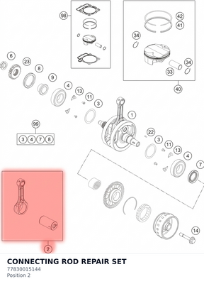 Diagram preview: CONNECTING ROD REPAIR SET (77830015144)