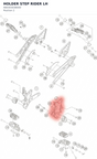 Diagram preview: HOLDER STEP RIDER LH (A60303038000)