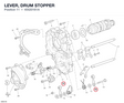 LEVER, DRUM STOPPER 45520161A diagram position