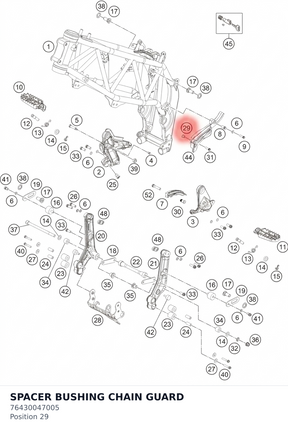 Diagram preview: SPACER BUSHING CHAIN GUARD (76430047005)