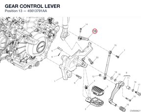 GEAR CONTROL LEVER 45613791AA diagram position
