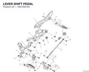 LEVER SHIFT PEDAL 45613921AA diagram position