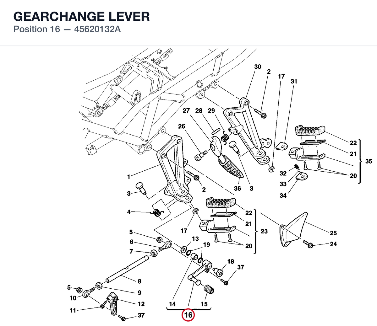 GEARCHANGE LEVER