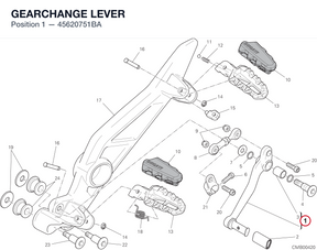 GEARCHANGE LEVER 45620751BA diagram position