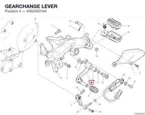 GEARCHANGE LEVER 45623521AA diagram position