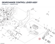 GEARCHANGE CONTROL LEVER ASSY 45623741AA diagram position