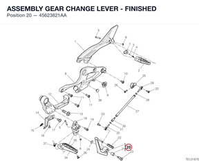 ASSEMBLY GEAR CHANGE LEVER - FINISHED 45623821AA diagram position