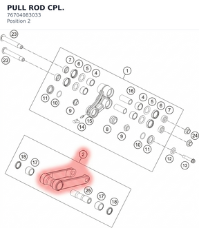 Diagram preview: PULL ROD CPL. (76704083033)