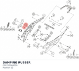 Diagram preview: DAMPING RUBBER (C90705068000)