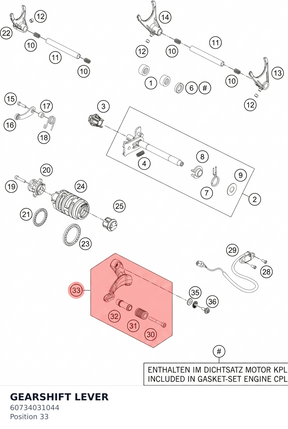Diagram preview: GEARSHIFT LEVER (60734031044)
