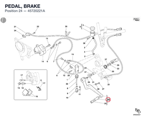PEDAL, BRAKE 45720221A diagram position
