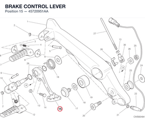 BRAKE CONTROL LEVER 45720951AA diagram position