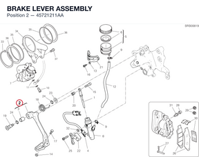 BRAKE LEVER ASSEMBLY 45721211AA diagram position