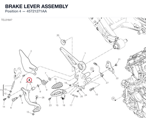 BRAKE LEVER ASSEMBLY 45721271AA diagram position