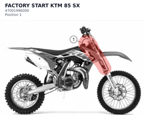 Diagram preview: FACTORY START KTM 85 SX (47001996000)