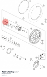 Diagram preview: Rear wheel spacer (0800002003300)