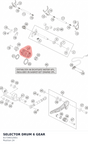 Diagram preview: SELECTOR DRUM 6 GEAR (61734012001)