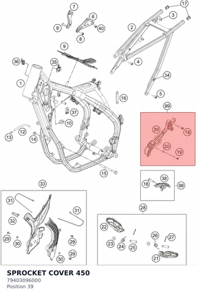 Diagram preview: SPROCKET COVER 450 (79403096000)