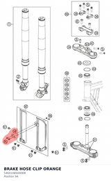 Diagram preview: BRAKE HOSE CLIP ORANGE (54601085000EB)