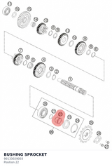 Diagram preview: BUSHING SPROCKET (90133029003)
