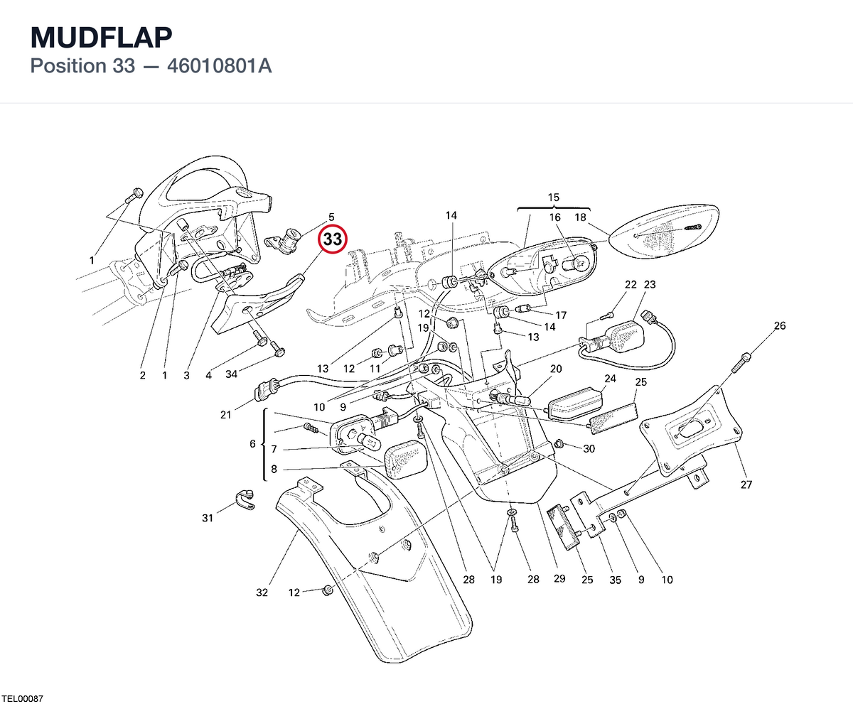MUDFLAP 46010801A diagram position