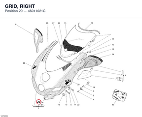 GRID, RIGHT 46011021C diagram position