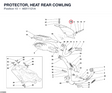 PROTECTOR, HEAT REAR COWLING 46011121A diagram position