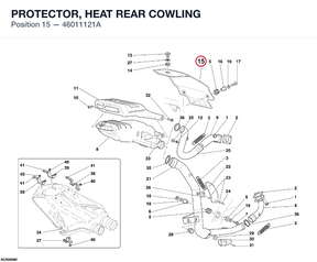 PROTECTOR, HEAT REAR COWLING 46011121A diagram position