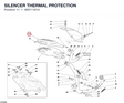 SILENCER THERMAL PROTECTION 46011161A diagram position